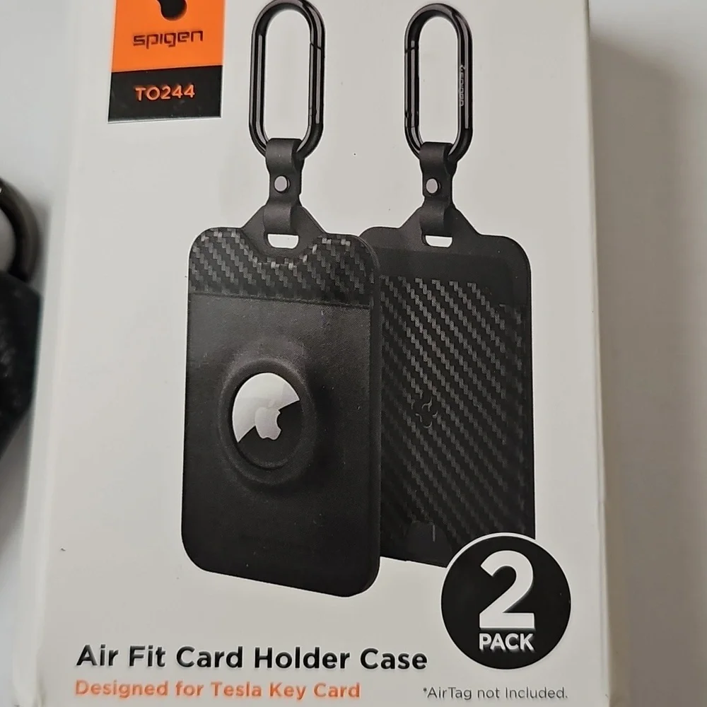 Spigen Tesla Key Card Black Air Fit Card Holder Case 2 Pack TO244